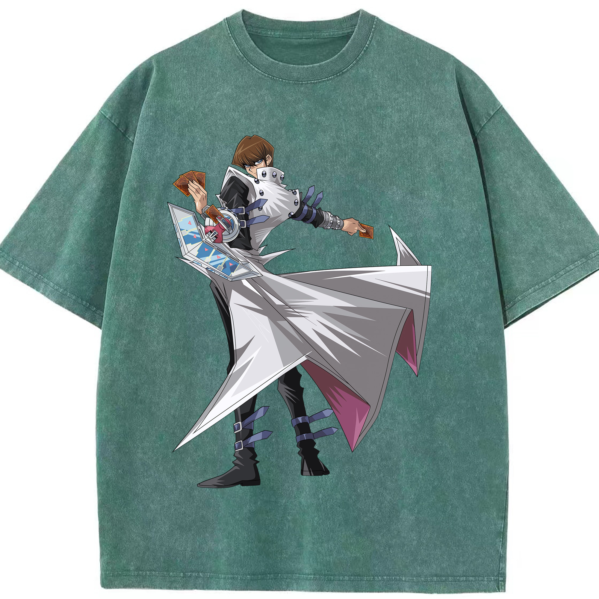 （画像用） 遊☆戯☆王 Yu-Gi-Oh! 綿100% ヴィンテージ風 半袖Tシャツ（フロントプリント）